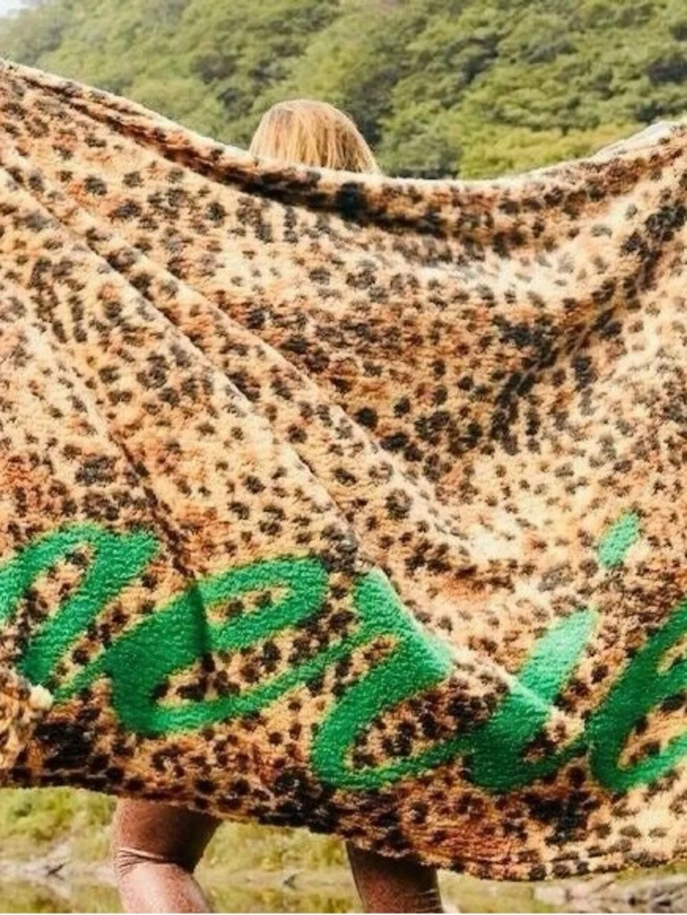 aerie Plush Throw Blanket in Leopard Print